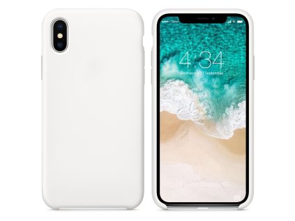 Originální silikonový kryt Clearo pro iPhone X/XS, bílý