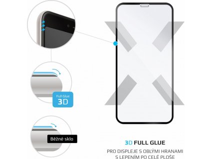 Ochranné tvrzené sklo FIXED 3D Full-Cover pro Apple iPhone XR, s lepením přes celý displej, černé
