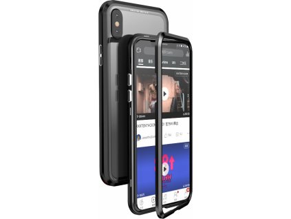 Clearo Thin Magnet Hard Case Aluminium Black pro iPhone X/XS