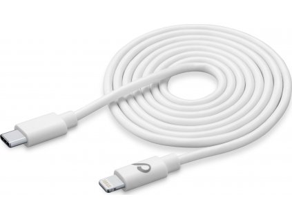 USB-C dátový kábel CellularLine s konektorom Lightning, 200 cm, biely