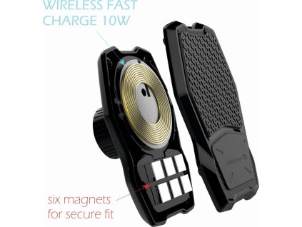 Magnetický držák do ventilace auta SWISSTEN s bezdrátovým nabíjením WM1-AV3