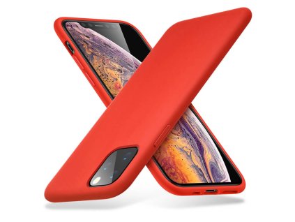 Originální silikonový kryt Clearo pro iPhone 11, červený
