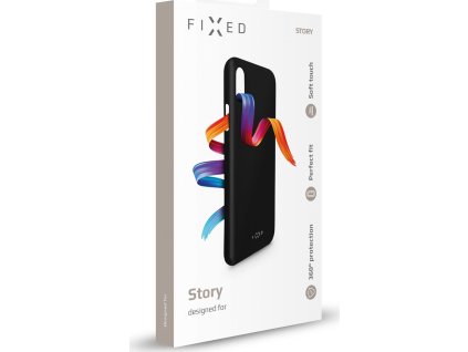 Zadní pogumovaný kryt FIXED Story pro Apple iPhone 11, černý
