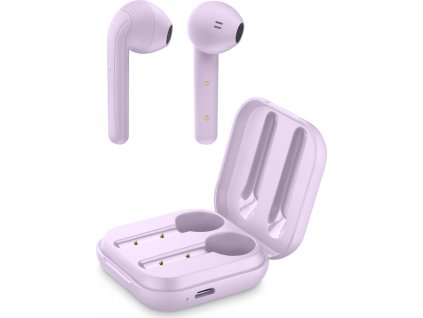 True wireless sluchátka Cellularline Java s dobíjecím pouzdrem, růžová