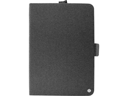 Textilné puzdro pre 10,1" tablety FIXED Novel so stojanom a vreckom pre stylus, temne šedé
