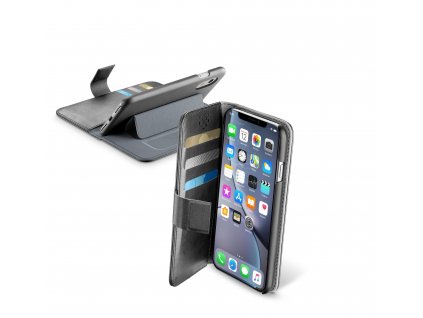 Pouzdro typu kniha CellularLine Book Agenda pro Apple iPhone XR, černé