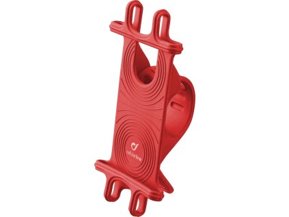 Univerzální držák Cellularline Bike Holder pro mobilní telefony k upevnění na řídítka, červený