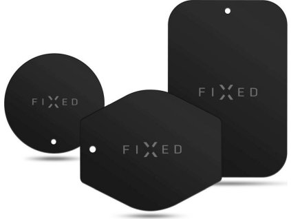 Súprava náhradných plieškov k magnetickým držiakom FIXED Icon Plates, čierna