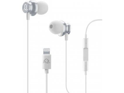 Sluchátka Cellularline WHIRL s Lightning konektorem, MFI certifikace, AQL, bílá