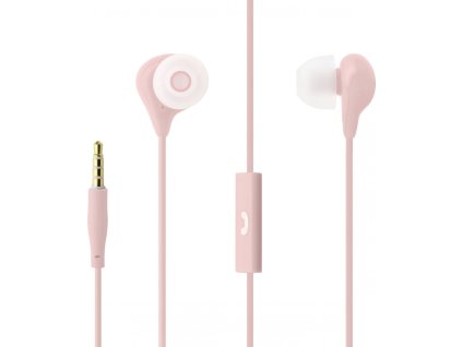 Voděodolná in-ear sluchátka s mikrofonem FIXED EGG1, IPX3, růžová