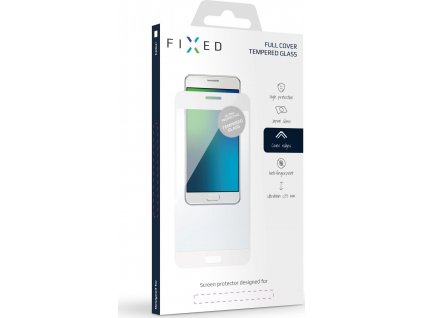 Ochranné tvrzené sklo FIXED Full-Cover pro Apple iPhone 7 Plus/8 Plus, lepení přes celý displej, bílé