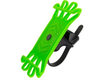 Silikonový držák mobilního telefonu na kolo FIXED Bikee, limetkový