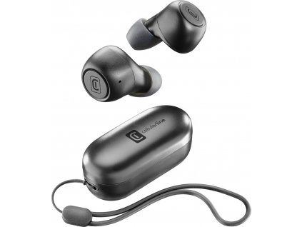 True Wireless sluchátka Cellularline Pick s dobíjecím pouzdrem, černá