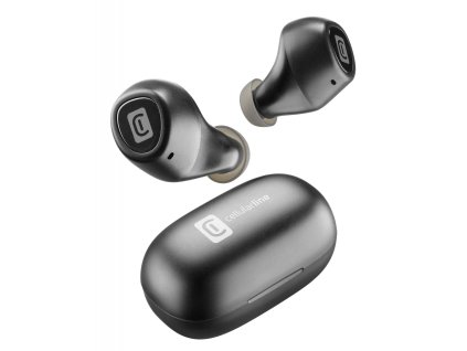 True Wireless sluchátka Cellularline Blink s dobíjecím pouzdrem, černá