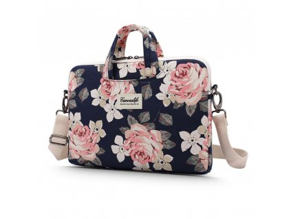 TASKA MACBOOK CANVASLIFE BRIEFCASE LAPTOP 13 14 NAVY ROSE