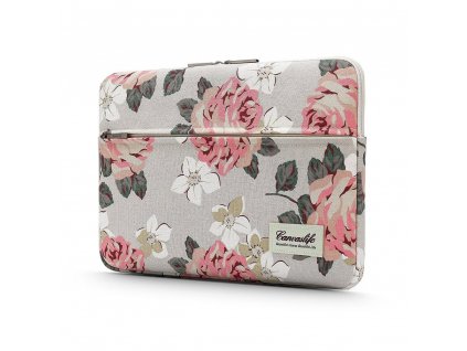 CANVASLIFE SLEEVE LAPTOP 13 14 WHITE ROSE pouzdro