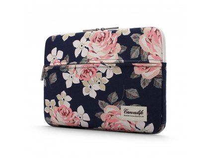 Puzdro na MacBook / notebook - CANVASLIFE, 13"-14" Briefcase Navy Rose