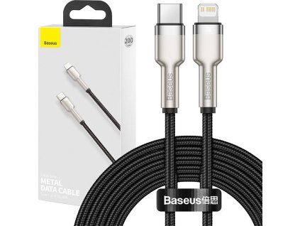 Baseus Cafule Metal Series Datový Kabel USB-C - Lightning 20W 2m Black