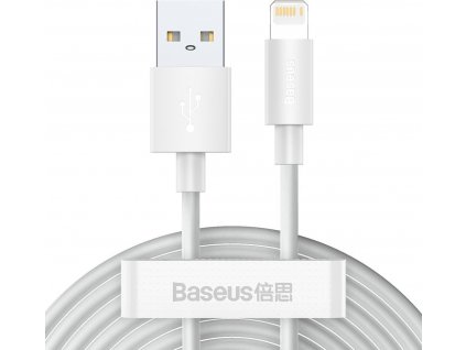 BASEUS WISDOM 2-PACK LIGHTNING 150CM/2.4A WHITE