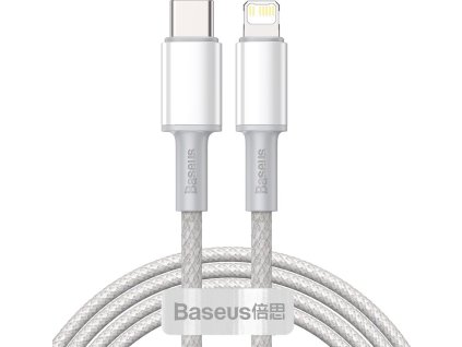 Baseus High Density Braided Series Fast Charging Datový Kabel USB-C - Lightning 20W 2m White