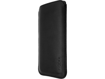 Tenké pouzdro FIXED Slim vyrobené z pravé kůže pro Apple iPhone 12 Pro Max/13 Pro Max, černé