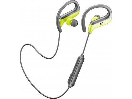 Sportovní bezdrátová ergonomická sluchátka Cellularline Jogger, černo-zelená