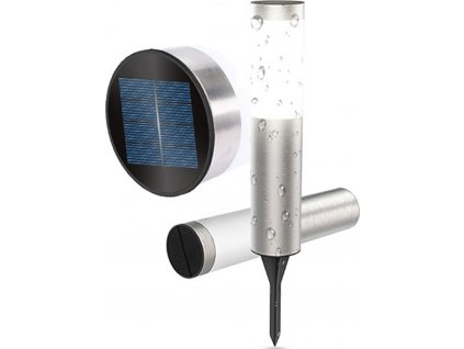 Záhradná solárna lampa FDTWLV OUTDOOR SOLAR LAMP 56CM INOX