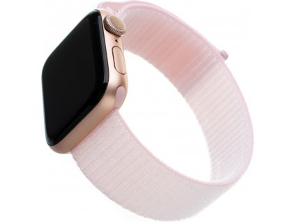 Nylonový řemínek FIXED Nylon Strap pro Apple Watch 42/44/45/49mm, růžový