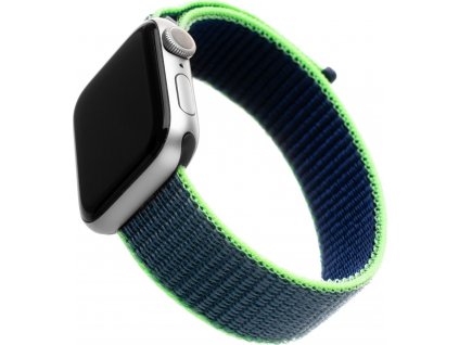 Nylonový remienok FIXED Nylon Strap pre Apple Watch 38/40/41mm, neónovo modrý