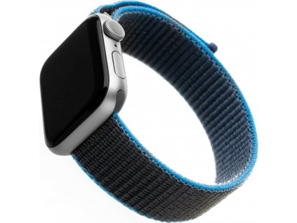 Nylonový řemínek FIXED Nylon Strap pro Apple Watch 38/40/41mm, šedomodrý