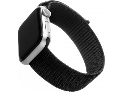 Nylonový řemínek FIXED Nylon Strap pro Apple Watch 42/44/45/49mm, černý