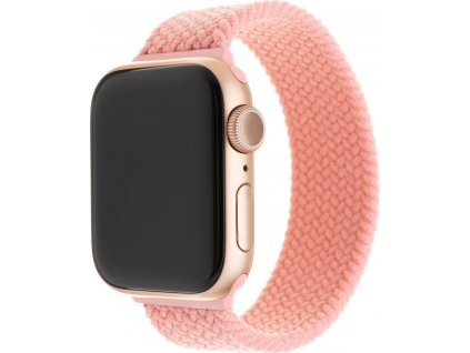 Elastický nylonový řemínek FIXED Nylon Strap pro Apple Watch 38/40/41mm, velikost XS, růžový