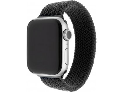 Elastický nylonový remienok FIXED Nylon Strap pre Apple Watch 38/40/41mm, veľkosť XL, čierny