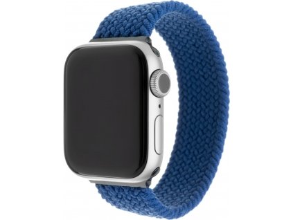 Elastický nylonový řemínek FIXED Nylon Strap pro Apple Watch 38/40/41mm, velikost XL, modrý