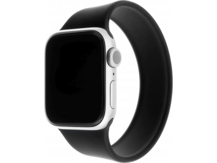 Elastický silikónový remienok FIXED Silicone Strap pre Apple Watch 42/44/45/49mm, veľkosť L, čierny