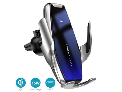 automaticky drzak bezdotykovy S7 clearo pro iphone a samsung 15w bezdratove nabijeni