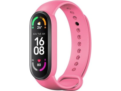 Silikonový řemínek FIXED Silicone Strap pro Xiaomi Mi Band 5/ Mi Band 6, růžový