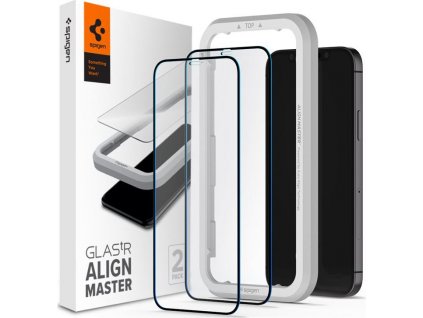 Spigen Glas tR ALM FC Black, 2P - iPhone 12/Pro