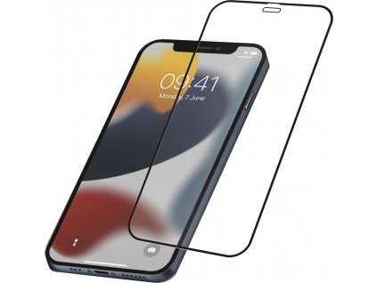 Ochranné tvrzené sklo pro celý displej Cellularline CAPSULE pro Apple iPhone 13 Mini, černé