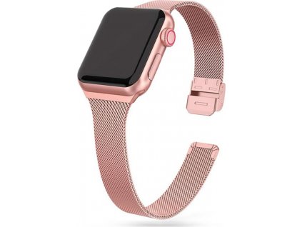 TECH-PROTECT THIN MILANESE APPLE WATCH 4 / 5 / 6 / 7 / 8 / SE (38 / 40 / 41 MM) ROSE GOLD