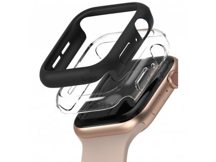 RINGKE SLIM 2-PACK APPLE WATCH 4 / 5 / 6 / SE (40 MM) CLEAR & BLACK