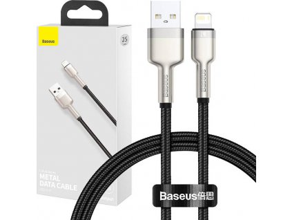 USB kabel pro Lightning Baseus Cafule, 2,4A, 0,25 m (černý)