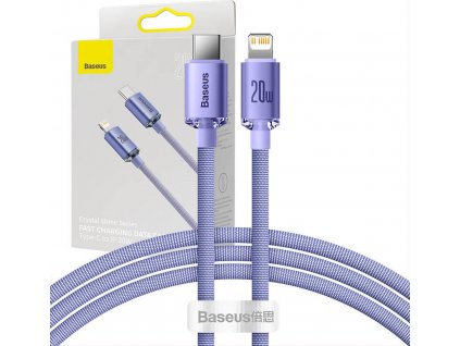 BASEUS CRYSTAL SHINE TYPE-C TO LIGHTNING CABLE PD20W 120CM PURPLE