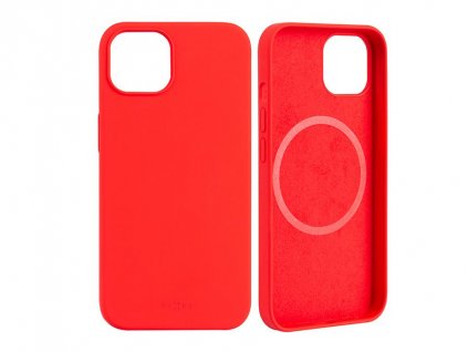 Zadný kryt FIXED MagFlow s podporou MagSafe pre Apple iPhone 13, červený