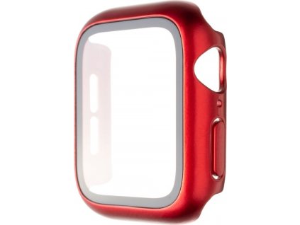 Ochranné pouzdro FIXED Pure+ s temperovaným sklem pro Apple Watch 40mm, červené