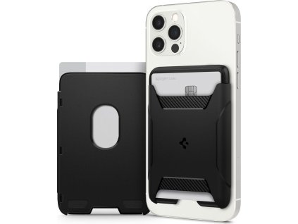SPIGEN RUGGED ARMOR MAGSAFE UNIVERSAL MAGNETIC CARD WALLET BLACK