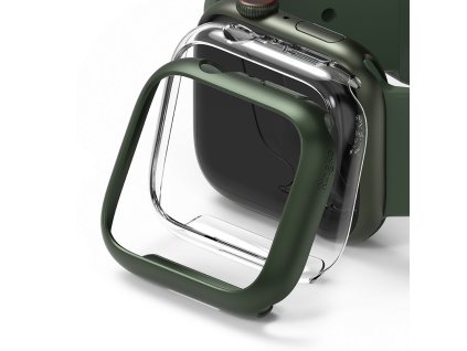 RINGKE SLIM 2-PACK APPLE WATCH 7 (45 MM) CLEAR & DEEP GREEN