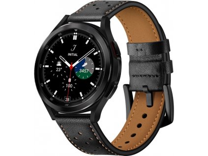 TECH-PROTECT LEATHER SAMSUNG GALAXY WATCH 4/5/5 PRO (40/42/44/45/46 MM) BLACK