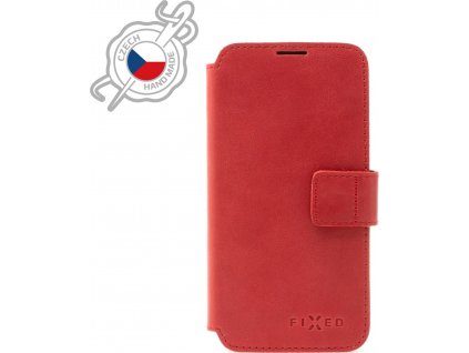 Kožené pouzdro typu kniha FIXED ProFit pro Apple iPhone 12/12 Pro, červené