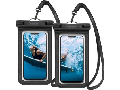 SPIGEN A601 UNIVERSAL WATERPROOF CASE 2-PACK BLACK